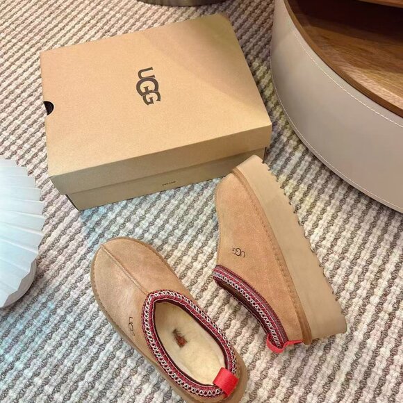 Ugg Tazz Platform Slippers Chestnut - Picture 2 of 9